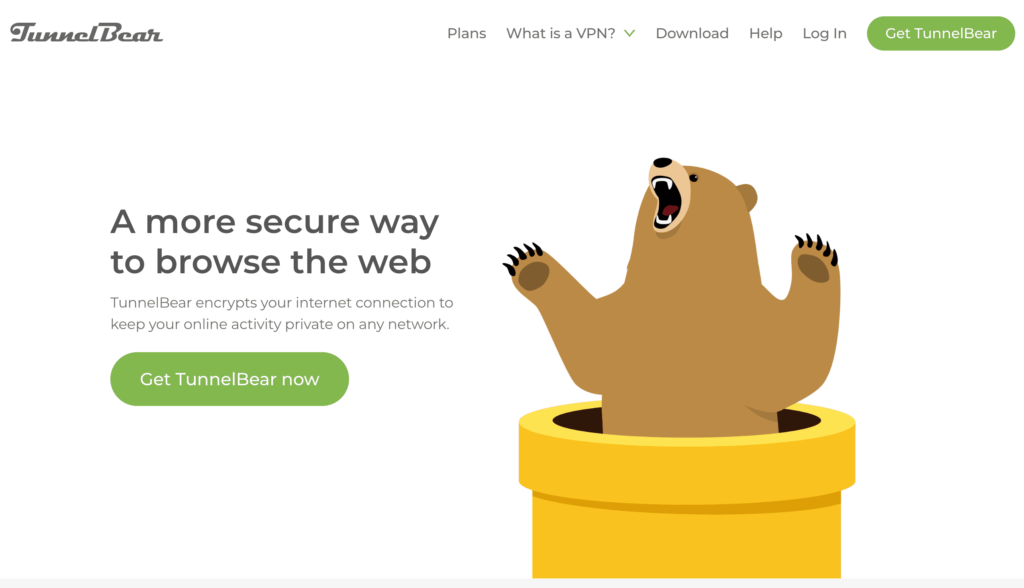 TunnelBear｜接続方法が簡単な無料VPNサービス