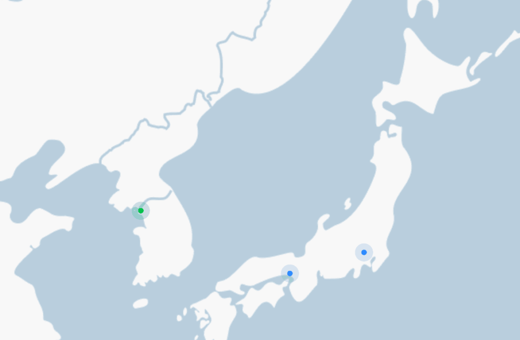 韓国と接続する